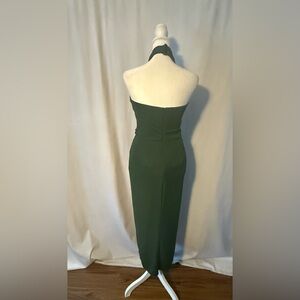Elegant Green Strapless Dress